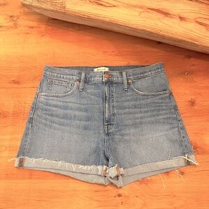 Madewell high rise denim shorts